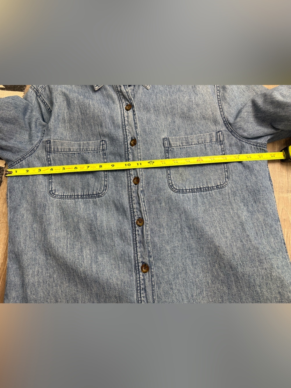 Vintage Woolrich Denim Fleece Lined Shacket Medium - Picture 5 of 9